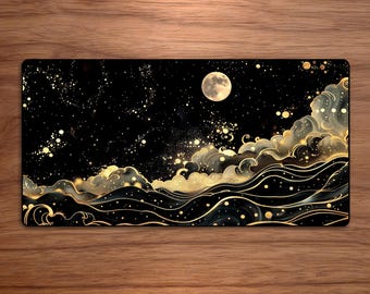 Tarot Mat - Moon and Stars Altar Cloth 31.5" (No Card Placement Guides)
