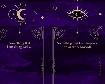 Tarot Mat  – 3 Card Spread Celestial Altar Cloth "My Accomplishments"