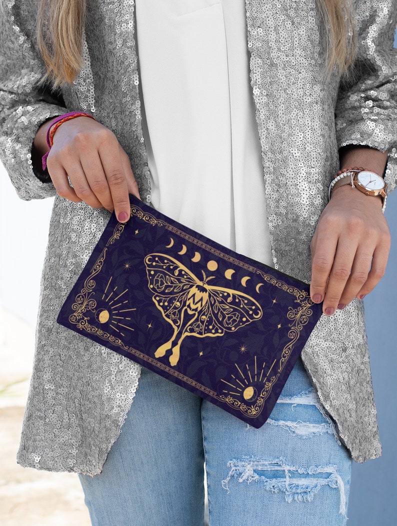 Luna Moth Tarot Bag, Moth Tarot Pouch