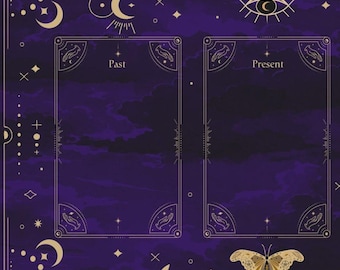 Tarot Mat - 3 Card Spread, "Past - Present - Future"