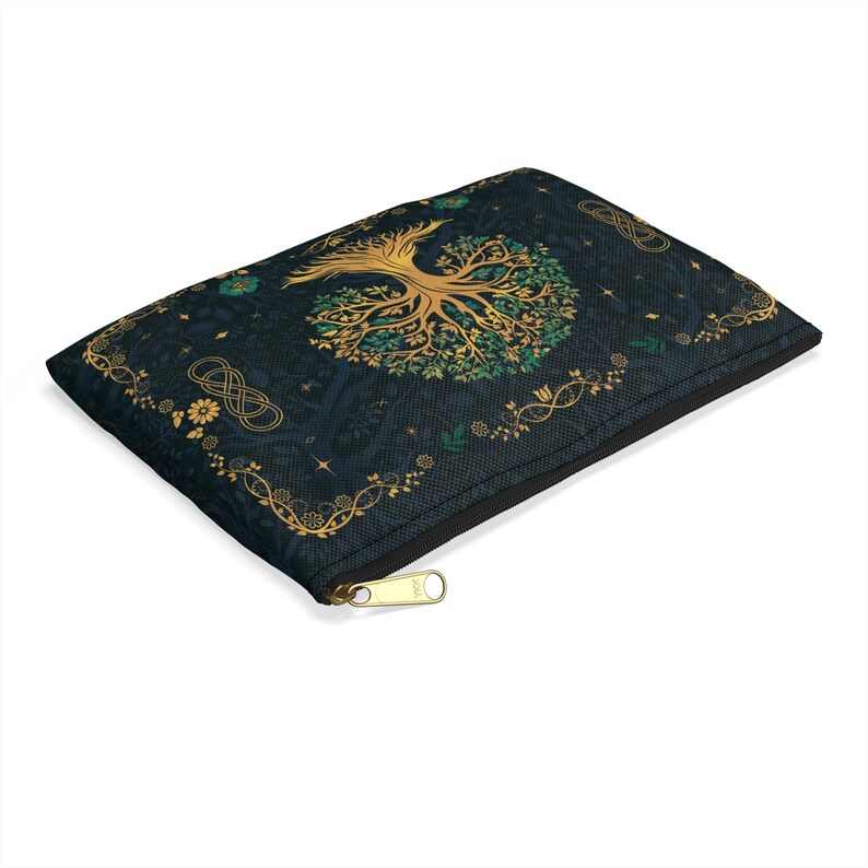 Tree of Life Tarot Bag: Zippered Protective Tarot Deck Pouch image 5