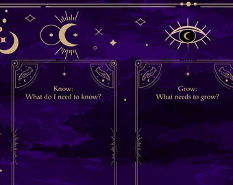 Tarot Mat - 3 Card Celestial Spread, "Know - Grow - Let Go"