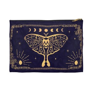 Luna Moth Tarot Bag: custodia protettiva con cerniera per mazzi di tarocchi immagine 2