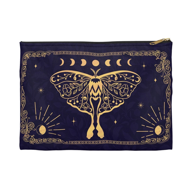 Luna Moth Tarot Bag: custodia protettiva con cerniera per mazzi di tarocchi immagine 2