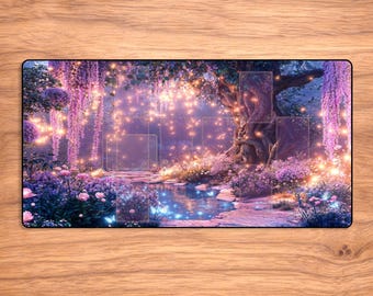 Magical Forest Tarot Mat: Celtic Cross Card Layout, Padded Altar Cloth