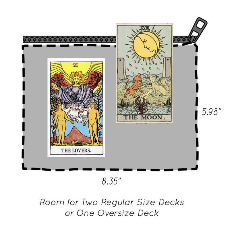 Tree of Life Tarot Bag: Zippered Protective Tarot Deck Pouch image 3