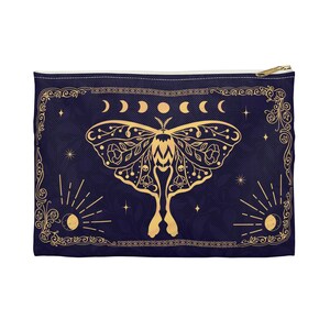 Luna Moth Tarot Bag: custodia protettiva con cerniera per mazzi di tarocchi immagine 3