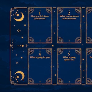Tappetino per Tarocchi Celestiali - 6 Carte e Tovaglia per Altare per Letture, Design Cosmico, Accessorio Unico per Tarocchi Stregoni