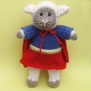 Supergirl Dress Up Knitting Pattern PDF image 1