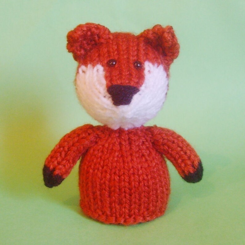 Fox Toy Knitting Pattern PDF Legs, Egg Cozy & Finger Puppet ...
