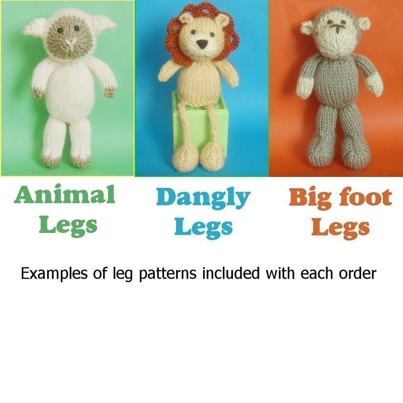 Fox Toy Knitting Pattern PDF Legs, Egg Cozy & Finger Puppet instructions included image 5