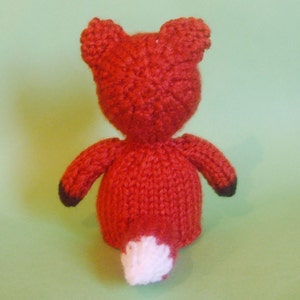 Fox Toy Knitting Pattern (PDF) Legs, Egg Cozy & Finger Puppet ...