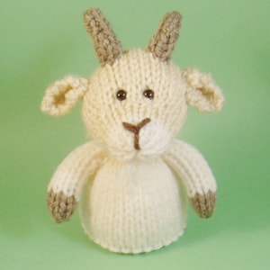 Goat Toy Knitting Pattern (PDF) Toy, Egg Cozy & Finger Puppet instructions included