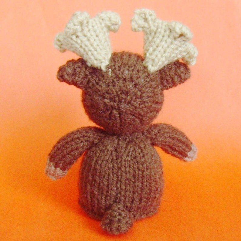 Moose Toy Knitting Pattern PDF Toy, Egg Cozy & Finger Puppet instructions included image 3