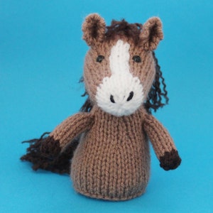 Horse Toy Knitting Pattern (PDF)  Legs, Egg Cozy & Finger Puppet instructions included