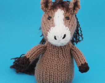 Horse Toy Knitting Pattern (PDF)  Legs, Egg Cozy & Finger Puppet instructions included