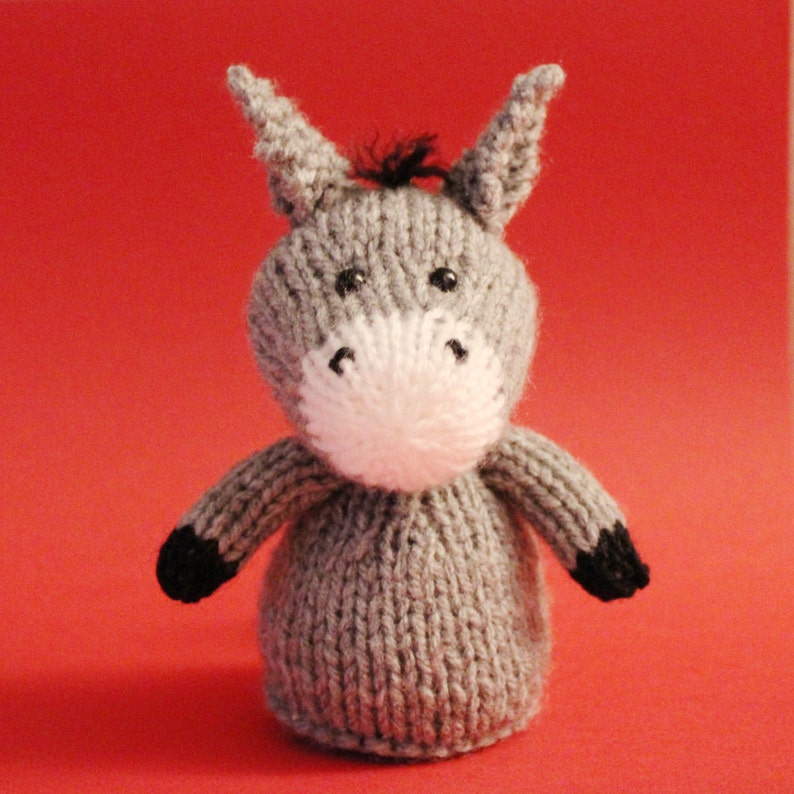 Donkey Toy Knitting Pattern Instant Download Digital PDF Beginner-Friendly image 1
