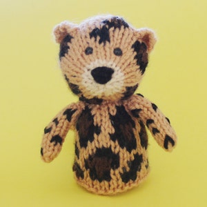 Leopard Toy Knitting Pattern (PDF) Toy, Egg Cozy & Finger Puppet instructions included