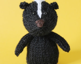 Skunk Toy Knitting Pattern (PDF)