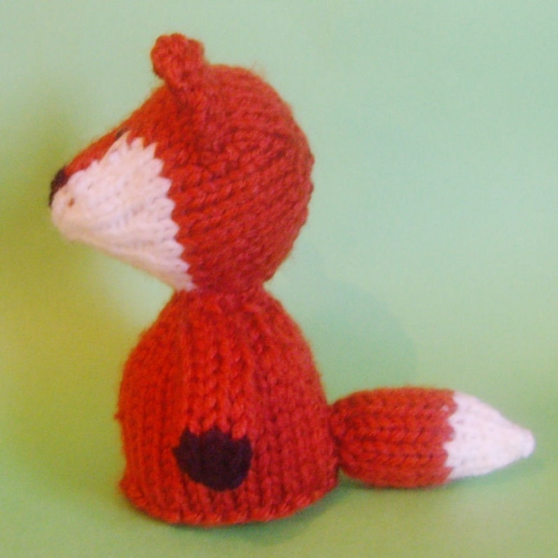 Fox Toy Knitting Pattern PDF Legs, Egg Cozy & Finger Puppet instructions included image 2