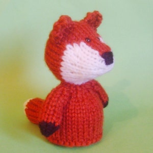 Fox Toy Knitting Pattern PDF Legs, Egg Cozy & Finger Puppet instructions included image 4