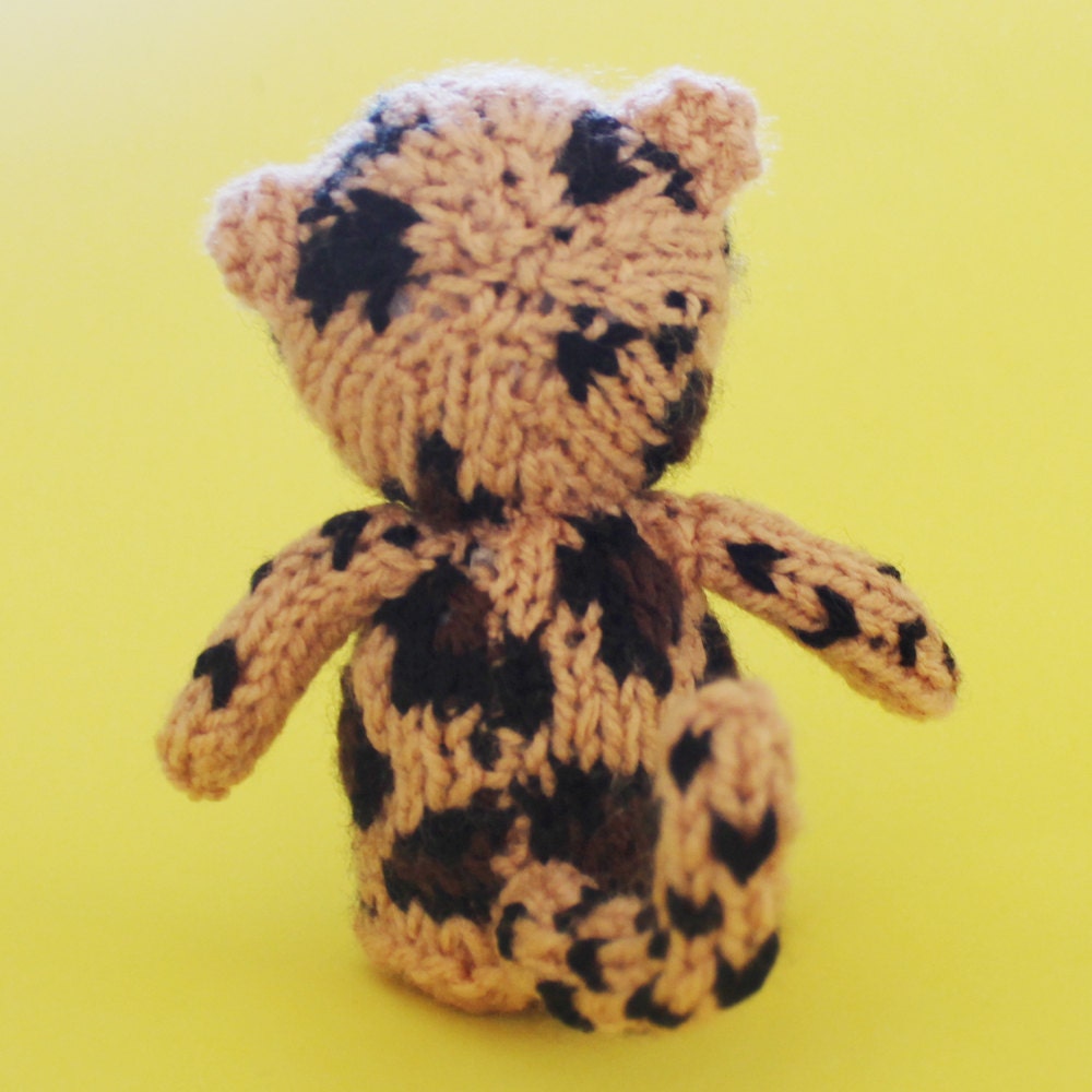 Leopard Knitting Pattern Leopard Toy Knitting Pattern (PDF) Toy, Egg Cozy & Finger Puppet ...