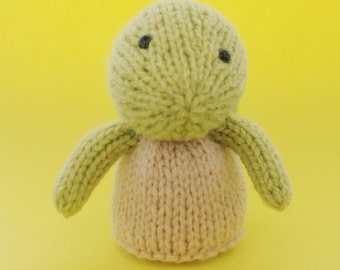 Turtle Toy Knitting Pattern (PDF)  Legs, Egg Cozy & Finger Puppet instructions included