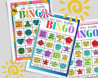 Three Bible Reading Bingo Summer Games