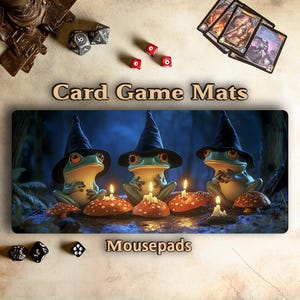 Tapis de jeu Bloomburrow-MTG | Thème magicien grenouille |  Tapis de jeu/tapis de souris MTG