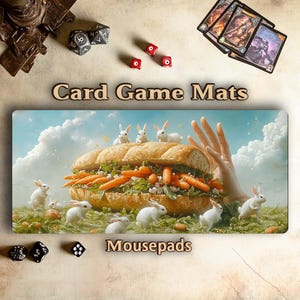 Bloomburrow Playmat-MTG | Guerreiro coelho | Tapete de jogo mtg/mouse pads | Jogo de cartas colecionáveis