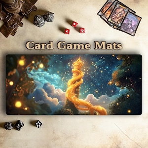 Tappetino da gioco Lorcana / Tappetino da scrivania Castello dei Capelli Dorati / Tappetino da gioco MTG / Gioco di carte collezionabili