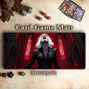 MTG Playmat | vampire theme/stained glass/Gothic style | mouse pads | TCG/MTG card playmat