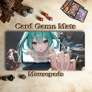 Alfombrilla de ratón y tapete de juego del manga Hatsune Miku / Alfombrilla de juego de cartas - MTG / Alfombrilla de ratón para juegos BLB