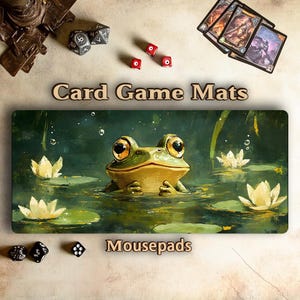 Tapete de juego MTG lindo / Kawaii. Tema de ranas / Alfombrillas para ratón / Regalos acogedores para chicas gamers