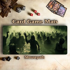 Tapis de jeu MTG | Style horreur/effrayant/culte et deuil | tapis de souris | Tapis de jeu en cartes TCG/MTG