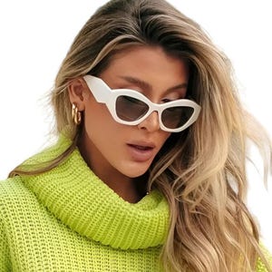 White Frame Square Sunglasses: Modern Retro Style