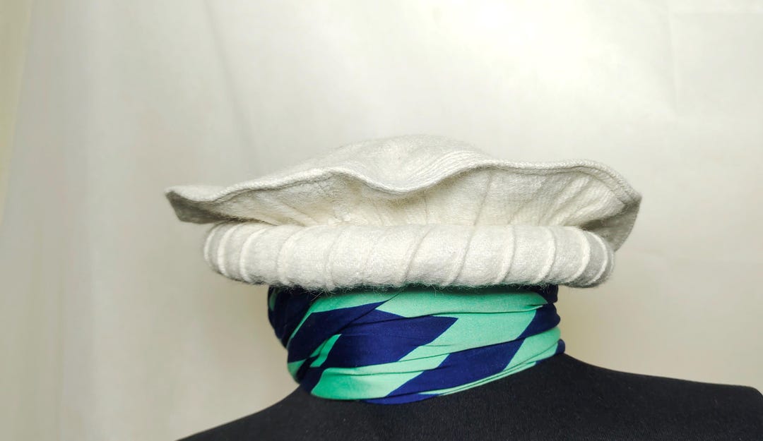 Handmade White Wool Pakol Cap: Afghan Chitrali Kausia Hat - Etsy