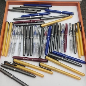 40 stks dollar Kalligrafie piston filler vulpen transparante body Dollar 717 Beginners Vulpen kalligrafie cursief vulpen