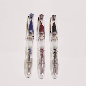 5 dollar transparante plastic vulpen voor studenten Demonstrator kristalhelder 717i BLAUW - BOURGONDI - ZWART