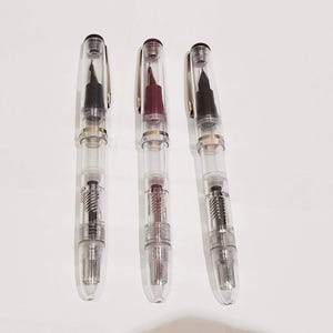 5 dollar transparante plastic vulpen voor studenten Demonstrator kristalhelder 717i BLAUW - BOURGONDI - ZWART