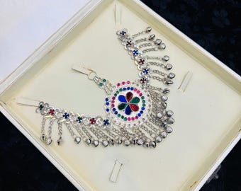 Vintage Kuchi Matha Patti: Turkmen Tribal Headpiece With  display picture 3