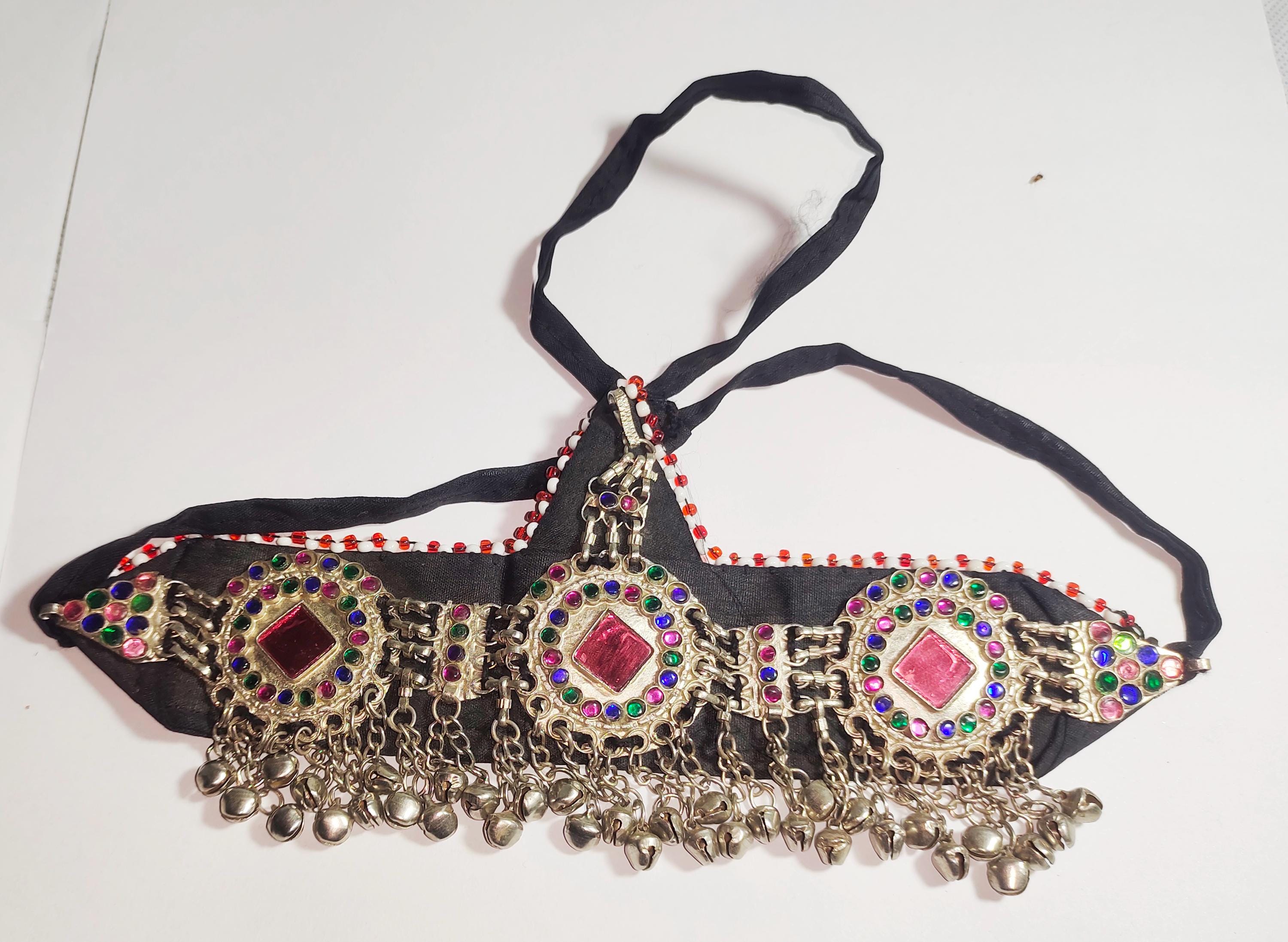 Handmade Ethnic Headpiece, Hair jewelry, Afghan Kuchi Headpiece Matha Patti, Amazon.com: Afghan Tribal Kuchi Headdress Matha Patti  main image 4
