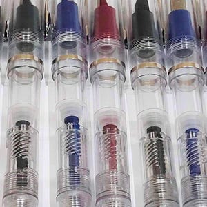 5 dollar transparante plastic vulpen voor studenten Demonstrator kristalhelder 717i BLAUW - BOURGONDI - ZWART