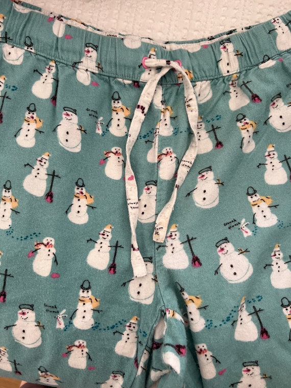 Munki Munki flannel PJ bottoms- snowmen- Heather R