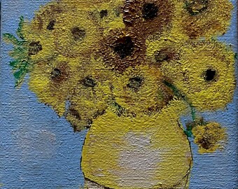 An Original painting by Mary Lynn Plaisance--- Van Gogh Sunflowers