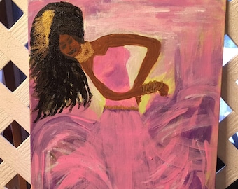 ORIGINAL acrylic painting by Mary Lynn Plaisance titled Flamenco Dancer