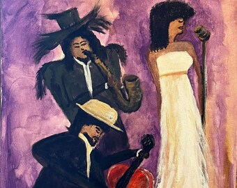 ORIGINAL art by Mary Lynn Plaisance Titled -- New Orleans Blues