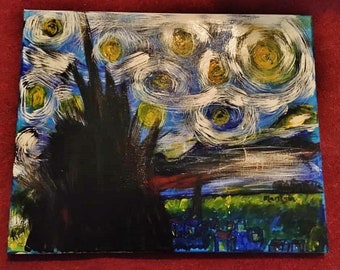 ORIGINAL acrylic painting by Mary Lynn Plaisance titled Vincent