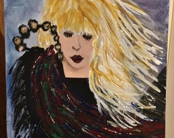 ORIGINAL acrylic painting by Mary Lynn Plaisance titled Stevie Nicks