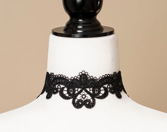 Black Lace choker-Victorian Necklace-Gothic Choker-Gothic Jewelry